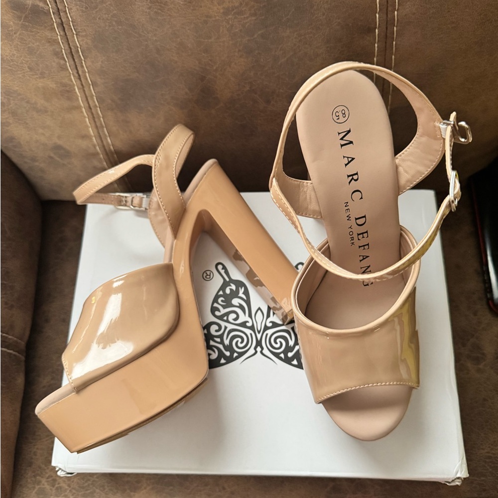 Marc Defang Women's Nude Platform Heels